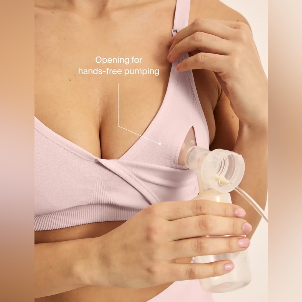 Knix Blissfit Nursing/Pumping Bra, Rose Water - Size M++